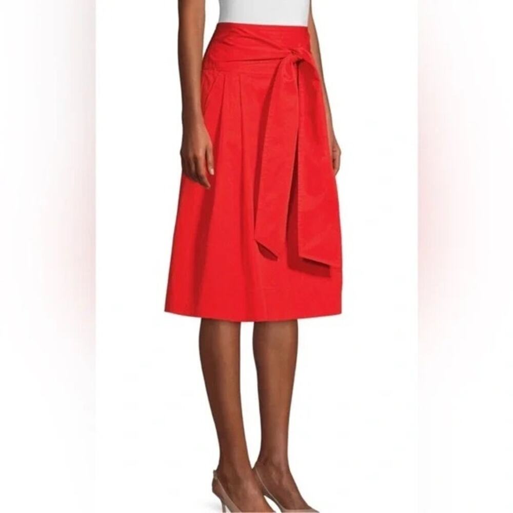 Tory Burch Holiday Red Wrap Skirt Plus Size 1X NWT